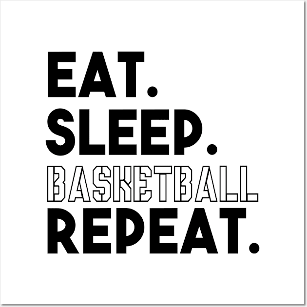 Eat, sleep, basketball, repeat Wall Art by shopbudgets